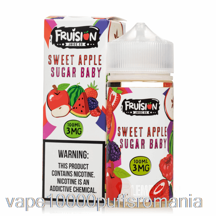 Vape Romania Sweet Apple Sugar Baby - Fruision Juice Co - 100ml 0mg